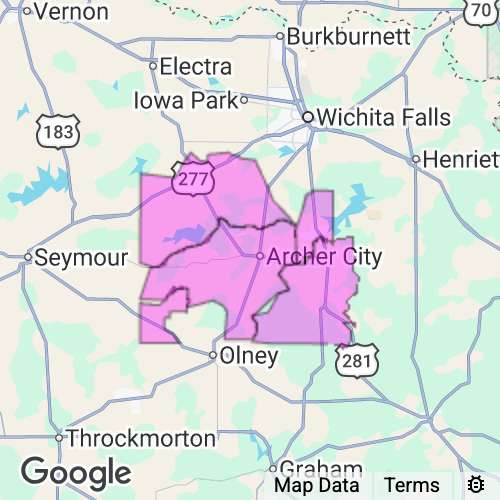 Archer County Texas real estate agent mailing area