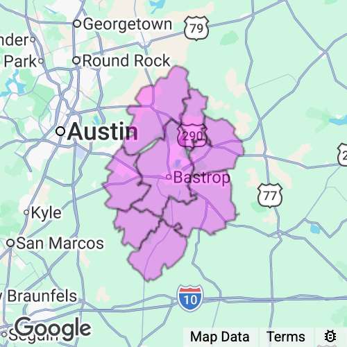 Bastrop County Texas real estate agent mailing area