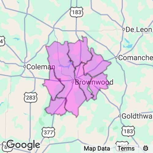 Brown County Texas real estate agent mailing area