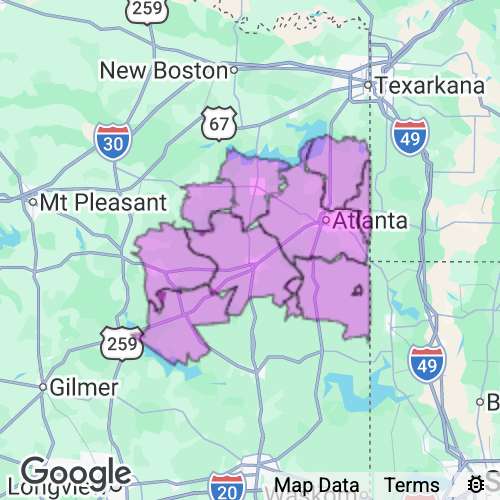 Cass County Texas real estate agent mailing area