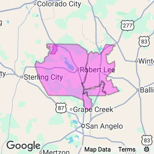 Coke County Texas real estate agent mailing area