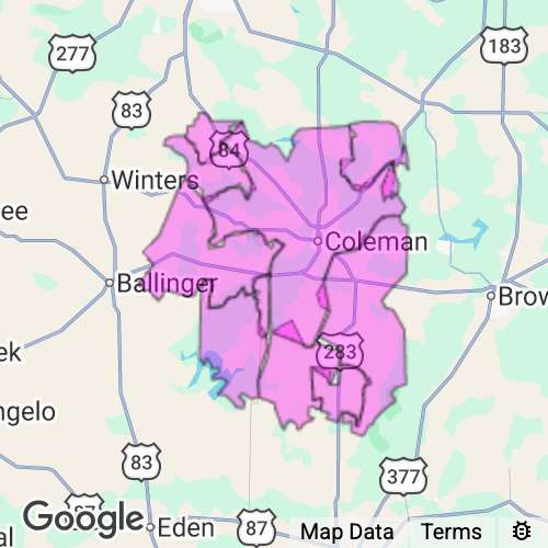 Coleman County Texas real estate agent mailing area