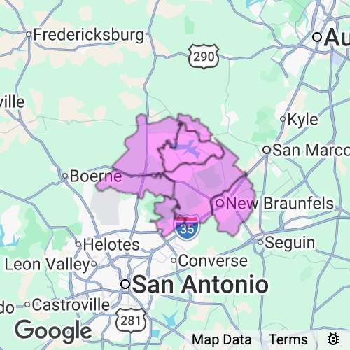 Comal County Texas real estate agent mailing area