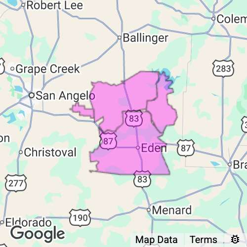 Concho County Texas real estate agent mailing area