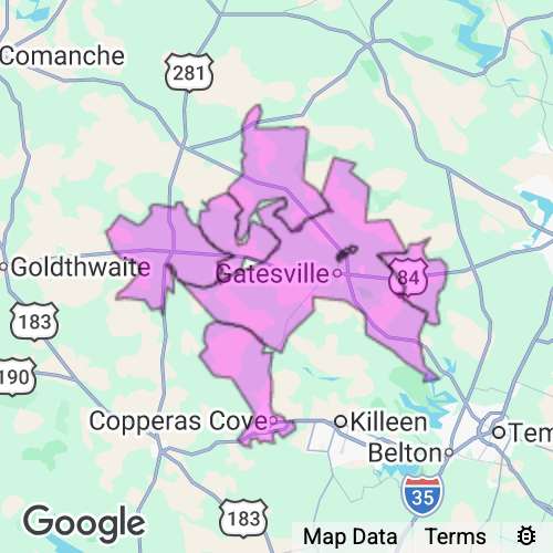 Coryell County Texas real estate agent mailing area