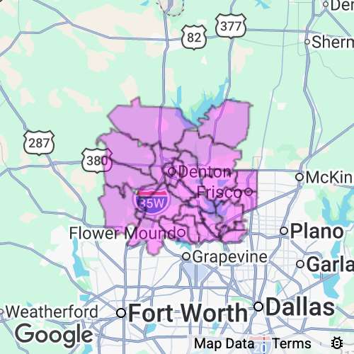 Denton County Texas real estate agent mailing area
