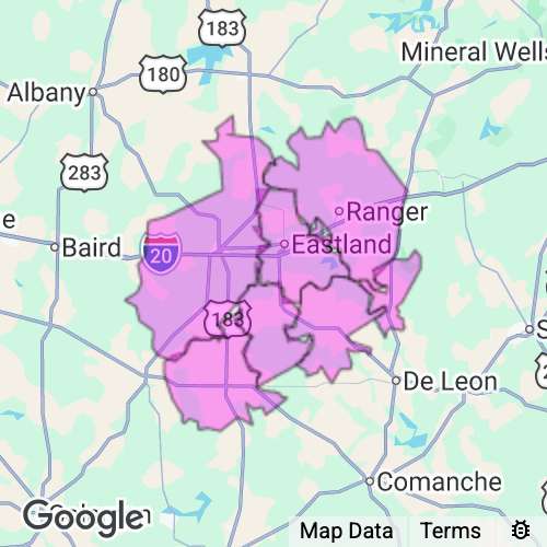 Eastland County Texas real estate agent mailing area