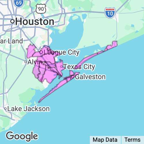 Galveston County Texas real estate agent mailing area