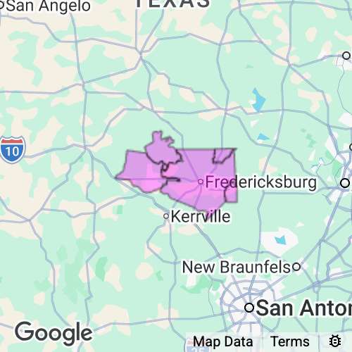 Gillespie County Texas real estate agent mailing area
