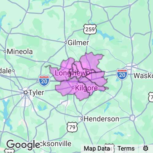 Gregg County Texas real estate agent mailing area