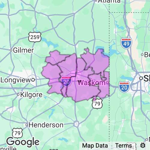 Harrison County Texas real estate agent mailing area