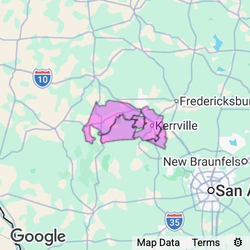 Kerr County Texas real estate agent mailing area