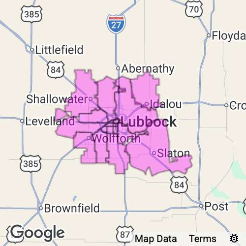 Lubbock County Texas real estate agent mailing area