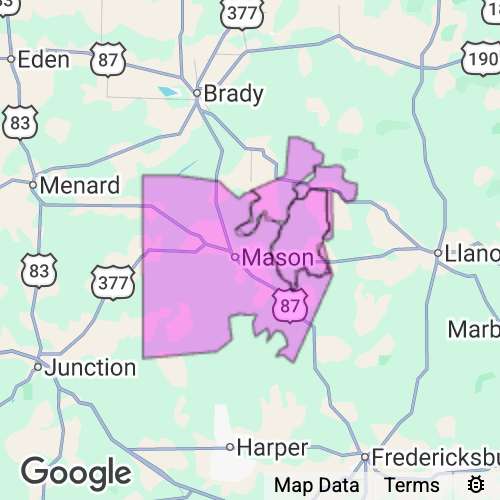Mason County Texas real estate agent mailing area