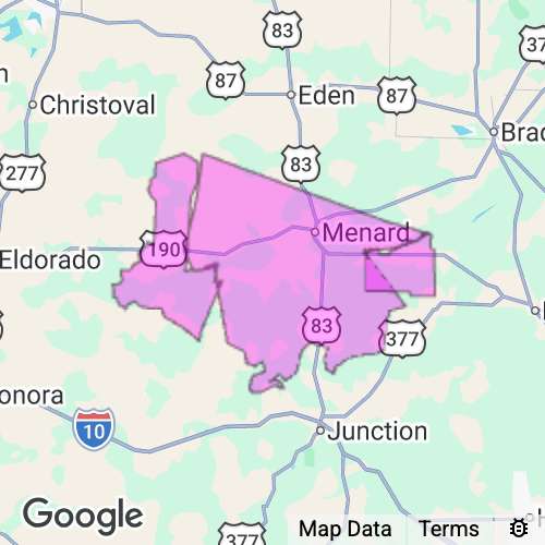 Menard County Texas real estate agent mailing area