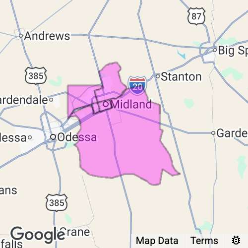 Midland County Texas real estate agent mailing area