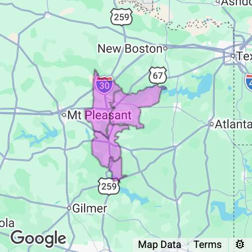 Morris County Texas real estate agent mailing area