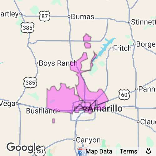 Potter County Texas real estate agent mailing area
