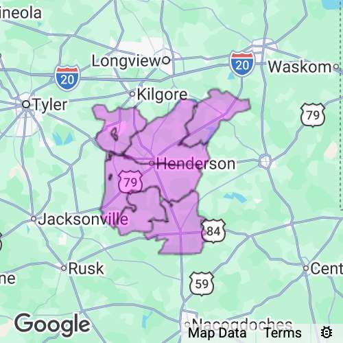 Rusk County Texas real estate agent mailing area