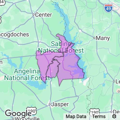 Sabine County Texas real estate agent mailing area