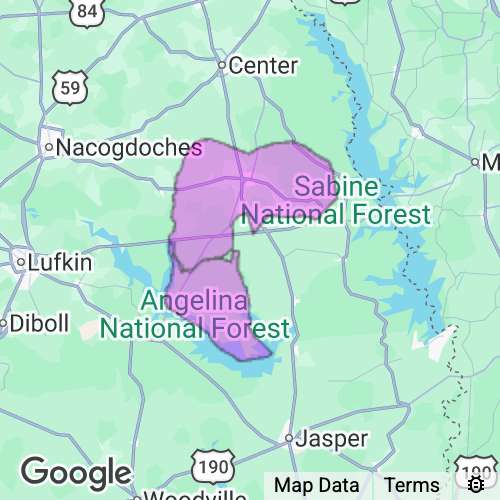 San Augustine County Texas real estate agent mailing area