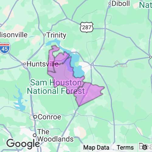 San Jacinto County Texas real estate agent mailing area