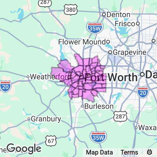 Tarrant County (Metro) Texas real estate agent mailing area