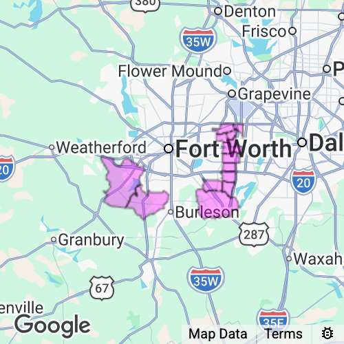 Tarrant County (South) Texas real estate agent mailing area