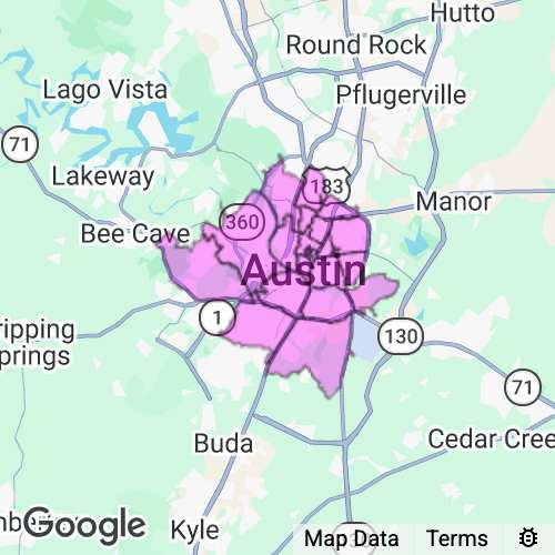 Travis County (Metro) Texas real estate agent mailing area