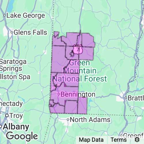 BENNINGTON county map