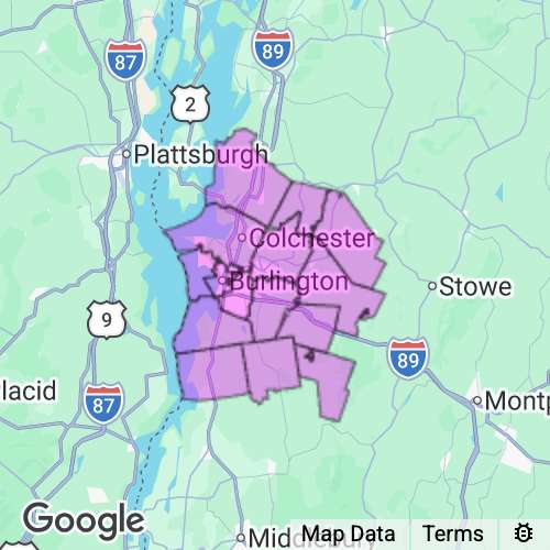 CHITTENDEN county map