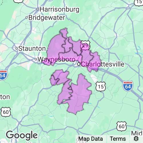 Albemarle County Virginia real estate agent mailing area