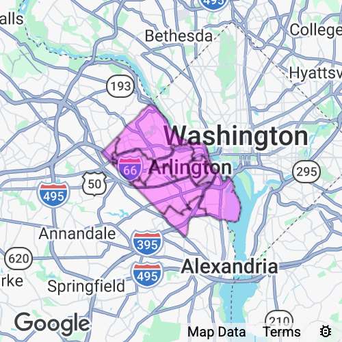 Arlington County Virginia real estate agent mailing area