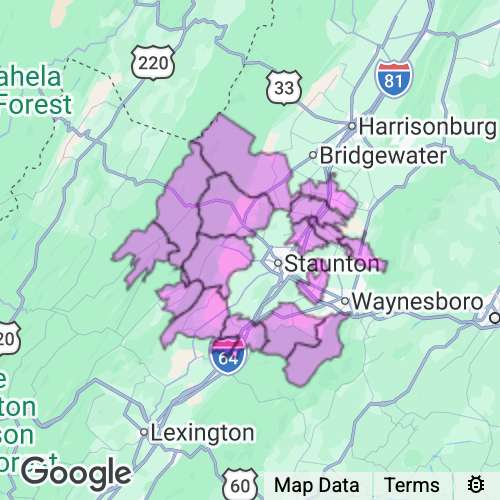Augusta County Virginia real estate agent mailing area