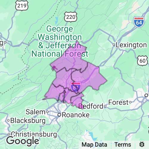Botetourt County Virginia real estate agent mailing area