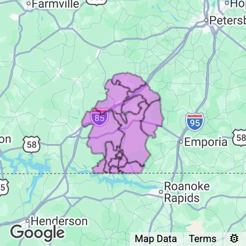 Brunswick County Virginia real estate agent mailing area
