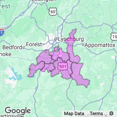 Campbell County Virginia real estate agent mailing area