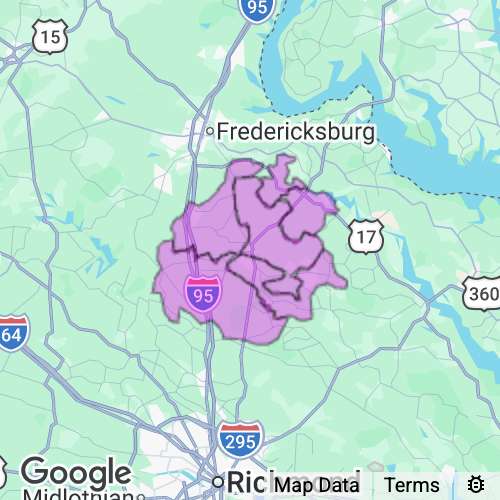 Caroline County Virginia real estate agent mailing area