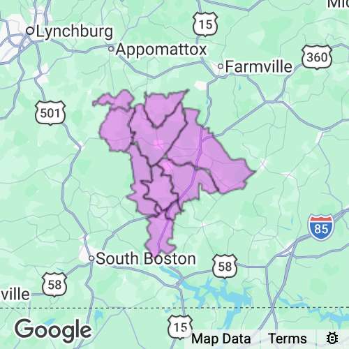 Charlotte County Virginia real estate agent mailing area