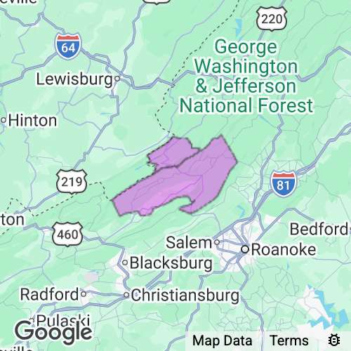 Craig County Virginia real estate agent mailing area