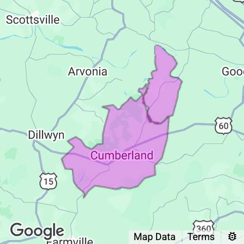 Cumberland County Virginia real estate agent mailing area