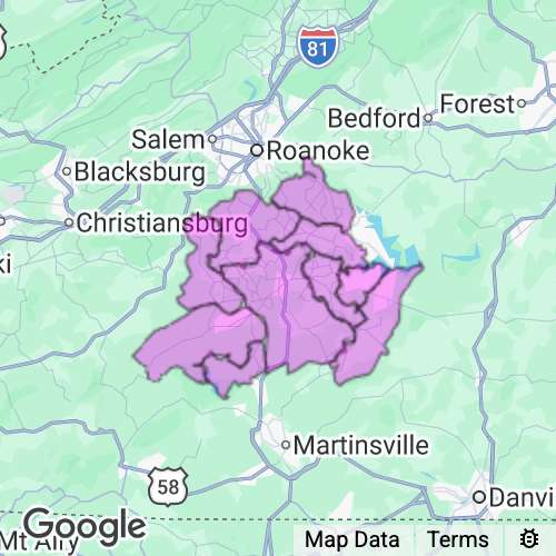 Franklin County Virginia real estate agent mailing area