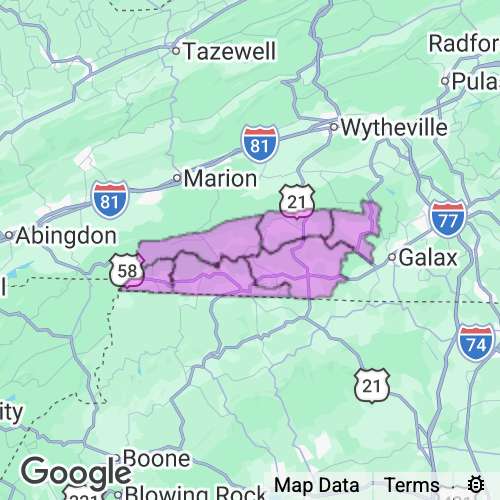 Grayson County Virginia real estate agent mailing area