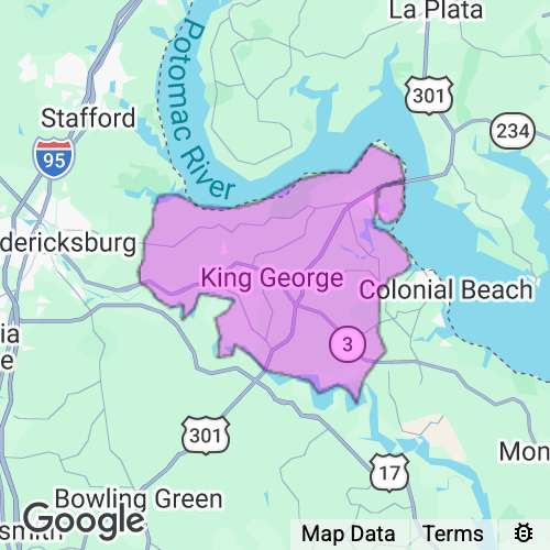 King George County Virginia real estate agent mailing area