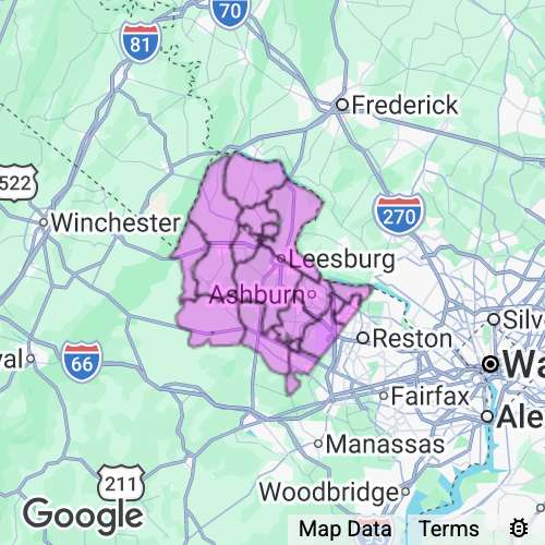 Loudoun County Virginia real estate agent mailing area