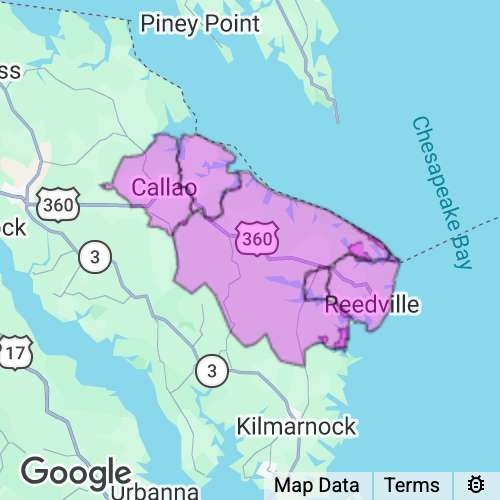 Northumberland County Virginia real estate agent mailing area