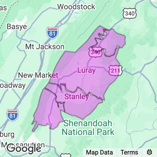 Page County Virginia real estate agent mailing area