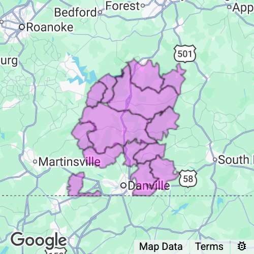 Pittsylvania County Virginia real estate agent mailing area
