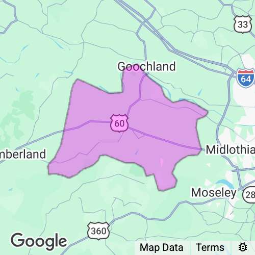 Powhatan County Virginia real estate agent mailing area