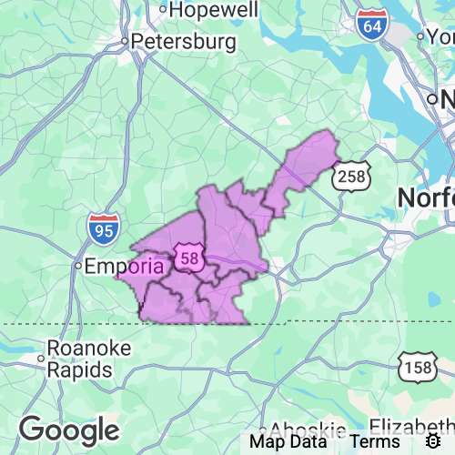Southampton County Virginia real estate agent mailing area